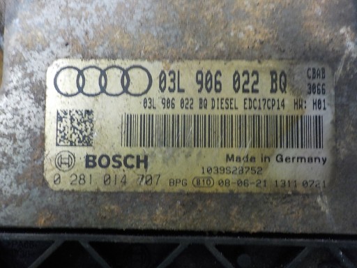 AUDI computer control unit 03L906022BQ 0281014707
