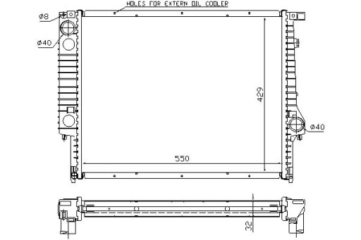 60759A 1728908 - Радиатор двигателя nissan bmw 3 (e36) 2.0/2.5/2.8