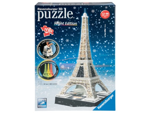 Ravensburger 3D Puzzle Eiffel Tower LED Night Edition