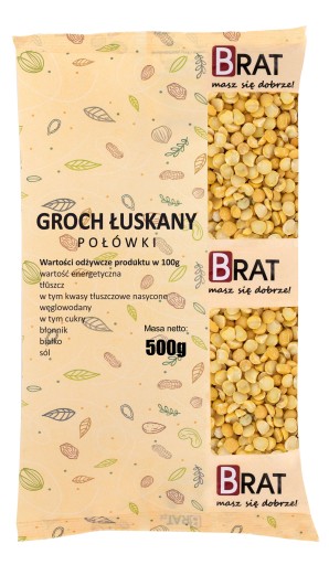 GROCH ŁUSKANY POŁÓWKI 500g łuszczony