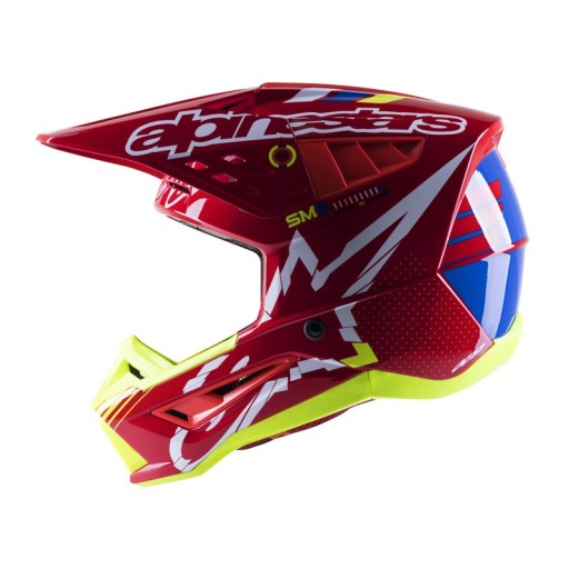 ALPINESTARS S-M5 ACTION BRIGHT RED/FLUO YELLOW крест HONDA L, шлем эндуро