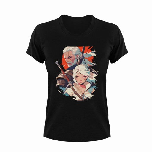 Tričko Wiedzmin t-shirt the witcher Ciri Geralt