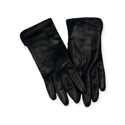 Čierne kožené dámske rukavice MARTELLI 6,5