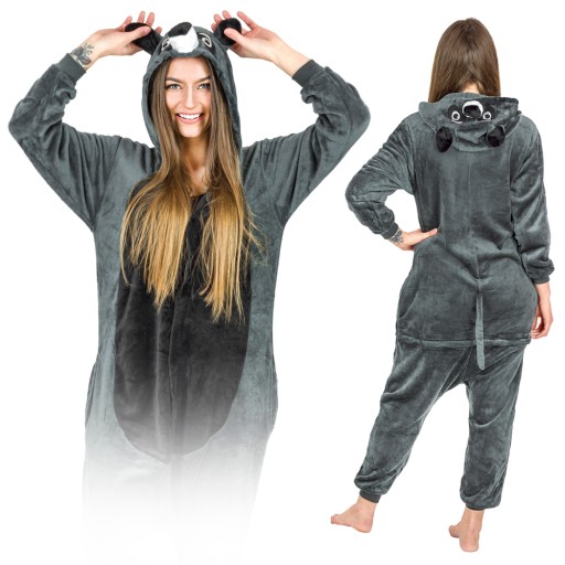 KOSTÝM ONESIE KIGURUMI KOMBINÉZA TEPLÁKOVÁ SÚPRAVA MÝVAL PYŽAMO JEDNODIELNE L