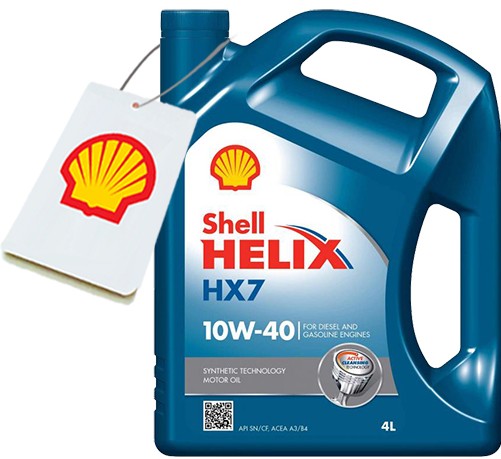 SHELL HELIX PLUS HX7 10W40 10W-40 4L + БЕЗКОШТОВНО