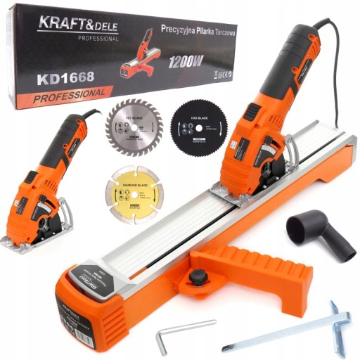 ТОЧНА ЦИРКУЛЯРНА ПИЛА 1200 Вт НАПРАВЛЯЮЧА + ДИСК