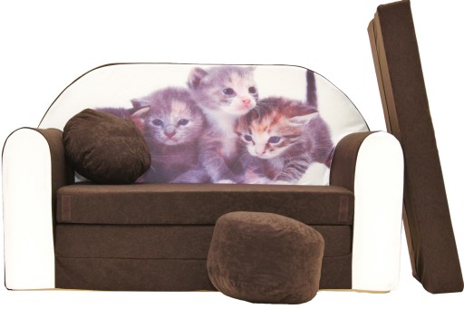 Диван Welox SWM 98 х 170 см, оксамит, відтінки коричневого