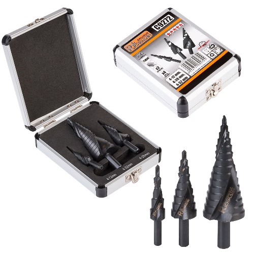 СВЕРДЛА СТУДЕНТСЬКІ СВІРЛА КОНІЧНІ ЯЛИНКОВІ ПО МЕТАЛУ 4-32 мм 3 ШТ C9272