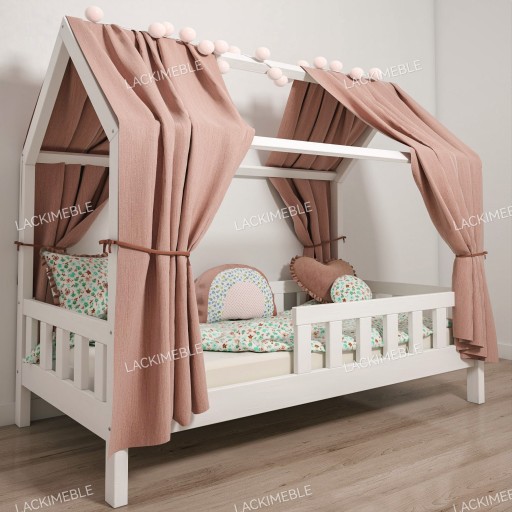 Дерев'яне ліжко Lackimeble Luna 100 х 200 см біле