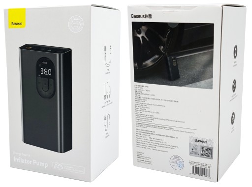МІНІ КОМПРЕСОР BASEUS ENERGY SOURCE CRNL040001 АВТОМОБІЛЬНИЙ НАСОС 12В