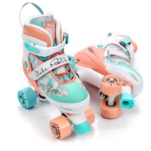 Роликові ковзани Meteor Shake White, Orange, Green, розміри 39-42