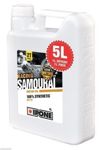 IPONE SAMOURAI RACING 2T MIX OIL 100% СИНТЕТИЧЕСКИЙ ЭФИР 5Л - АКЦИЯ