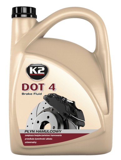 T114 / K2 тормозная жидкость DOT 4 5L T114