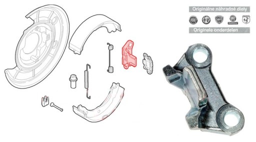 77364019 - КРОНШТЕЙН ТОРМОЗНЫХ КОЛОДОК DUCATO JUMPER BOXER