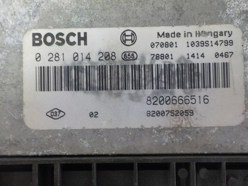 RENAULT TRAFIC II computer control unit 0281014208 8200666516