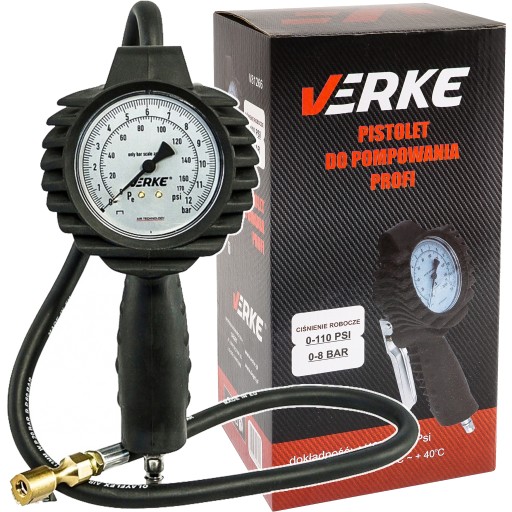 ПИСТОЛЕТ ДЛЯ НАКАЧИВАНИЯ ШИН С НАСОСОМ, МАНОМЕТРОМ
