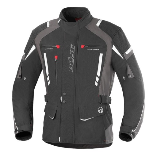 Куртка BUSE Torino Pro чорно-сіра 5XL