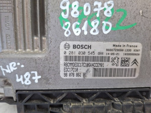 Bedienteil DES MOTORS 0281030545 9807886180 9666729680 CITROEN PEUGEOT 1.4 HDI