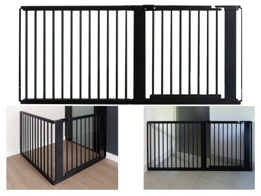 Бар'єр для дверей, камінів, сходів Maluchowelove аксесуари, гвинтові, чорні надставки