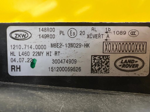 light right Range Rover Vogue L460 Full Led M8E2-13W029-HK