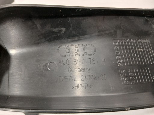 AUDI A4 B9 LIFT cover side of the threshold SLUPKA left rear part 8W0867767A