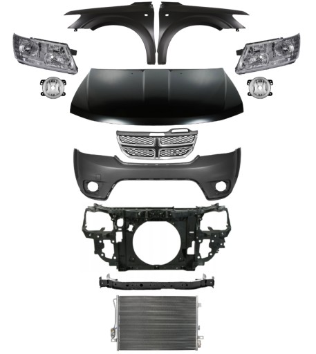 3799 - Dodge Journey 10- Ремень капота, бампера и крыла