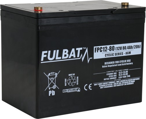 Аккумулятор fulbat fpc12-80 vrla agm 12v 80ah глубокий разряд