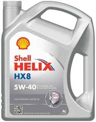 OLEJ SHELL 5V40 4L HELIX HX8 SN/CF / 502.00 505.00 / 229.3 / RN710 SHELL