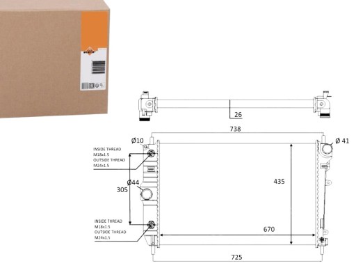 NRF59129/RS7 - РАДІАТОР ДВИГУНА NRF NRF, 59129