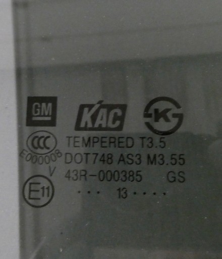 window door right rear part AS3 2013 OPEL MOKKA
