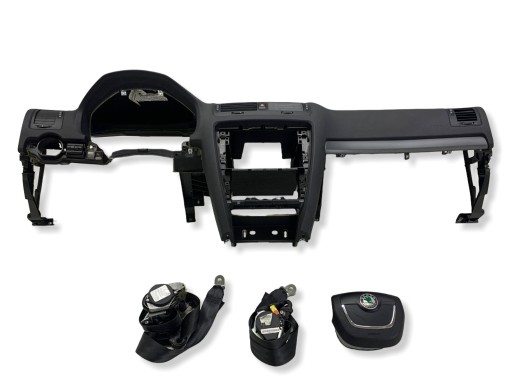 dashboard instrument panel console tension belts airbag SKODA OCTAVIA II KOMBI (2008-2013)