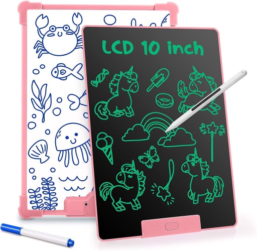 LCD tabuľa na písanie pre deti ružová