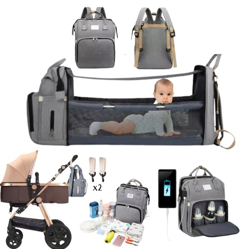 Дорожнє ліжечко lo 22 х 73 см, відтінки сірого та сріблястого