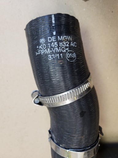 wiring pipe hose of the intercooler air VW GOLF V 1K0145882AC OE EUROPA