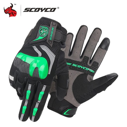 Мотоциклетні рукавички MC117 Green Style, розмір L
