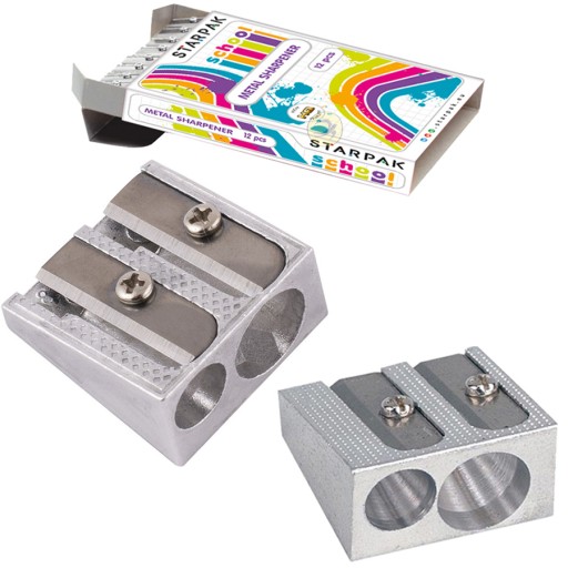 Подвійна точилка Starpak Відтінки сірого і сріблястого