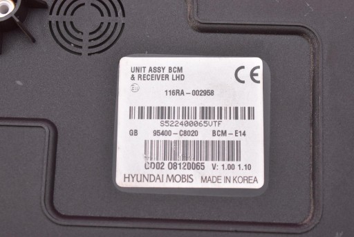 control unit module BCM 95400-C8020 HYUNDAI I20 2 II GB 1.1 CRDI 75 KM 14-18