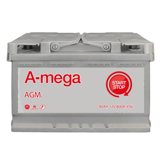 6СТ-80-А3 - Аккумулятор AMEGA AGM 12V 80ah 800a start / stop