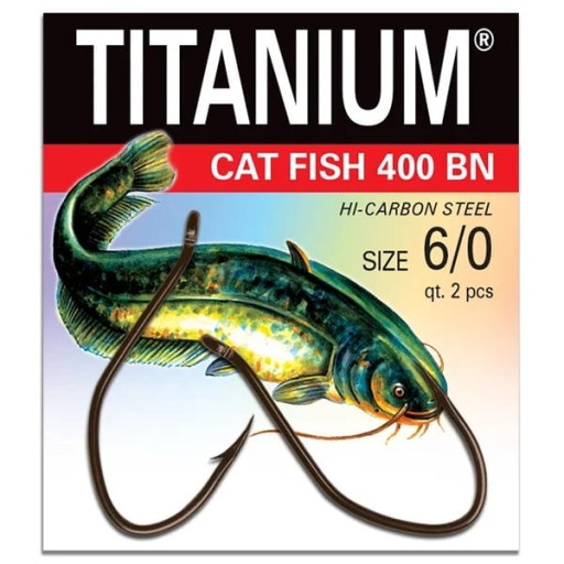 Сухопутні гачки зазубрені Robinson Titanium Cat Fish 400BN 2 шт.