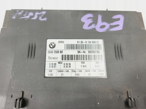 modul üllés BMW E93 9134668