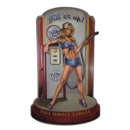 Вивіска Red Gas pump Girl, подарунок