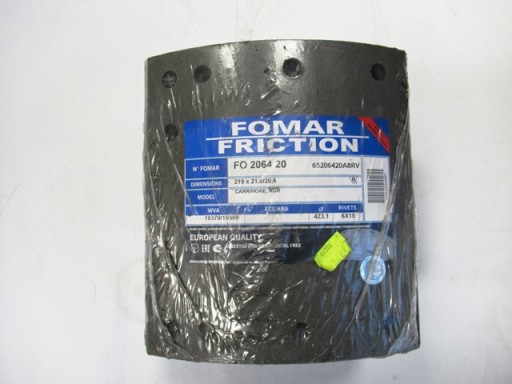 ТОРМОЗНАЯ НАКЛАДКА ROR 19369/70; FI 423,1