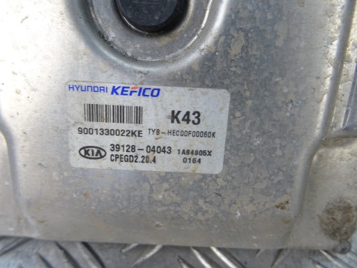 KIA RIO 4 IV computer Centralina Motore 39128-04043 1.0 T-GDI 18 ROK