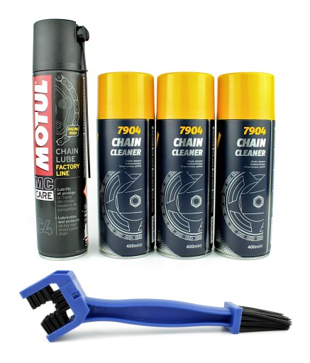 Спрей мастило щітка для ланцюга Mannol + Motul C4