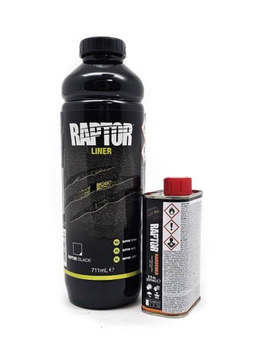 RAPTOR U-POL 711мл + отвердитель 237мл ЦВЕТ ЧЕРНЫЙ ЗАЩИТНОЕ СРЕДСТВО