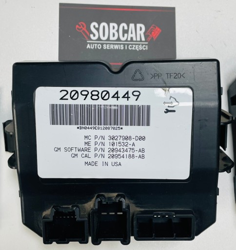 AS1 - Opel insignia a kombi модуль управления электроприводом заслонки 20980449