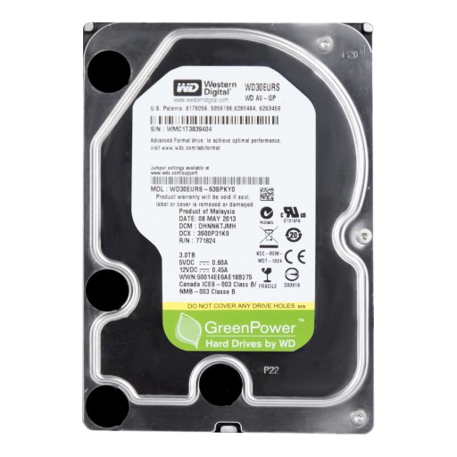 WD GREEN 3TB 7.2K 64MB SATA II 3.5'' WD30EURS - Sklep