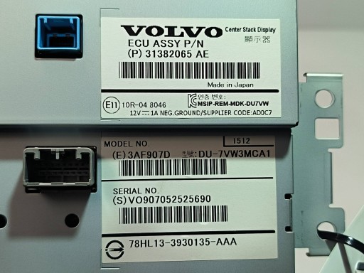 Écran PANEL 31382065AE VOLVO V60 Cross Country