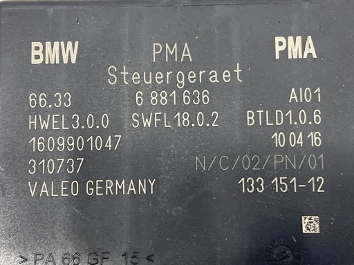 BMW X1 F48 F15 F25 F26 centralina parcheggio modulo PDC 66335A02F95 6881636