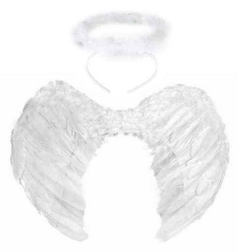 АНГЕЛ НІМБ АНГЕЛА + КРИЛА ПІР'Я 35X27СМ